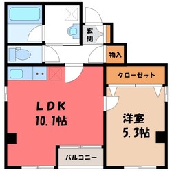 東武宇都宮駅 徒歩8分 3階の物件間取画像